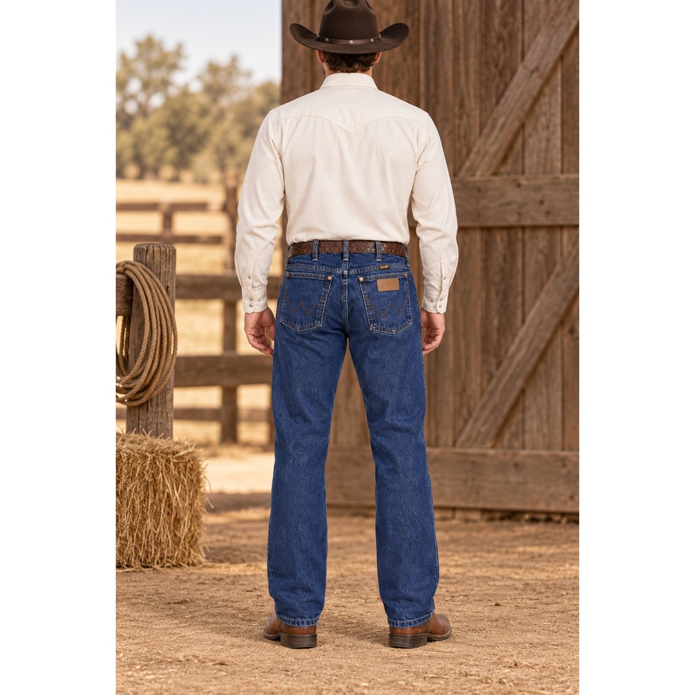 Vintage Wrangler Cowboy Cut Jeans Mens 31x34 Blue Original Fit Western Denim Y2K